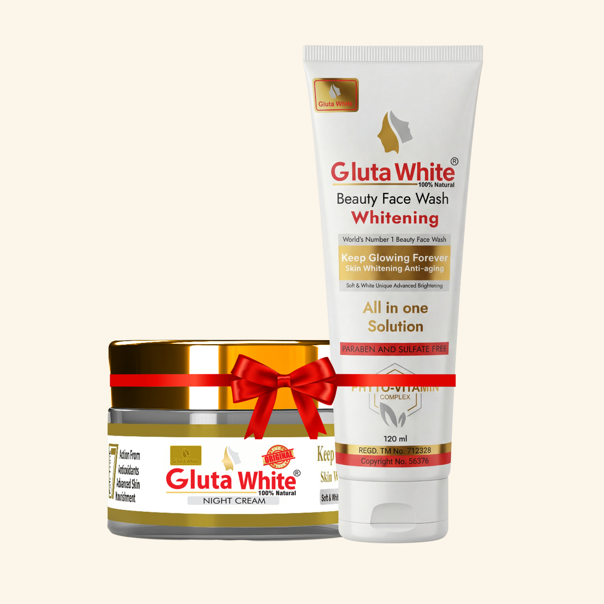 Gluta White® Night Cream + Face Wash