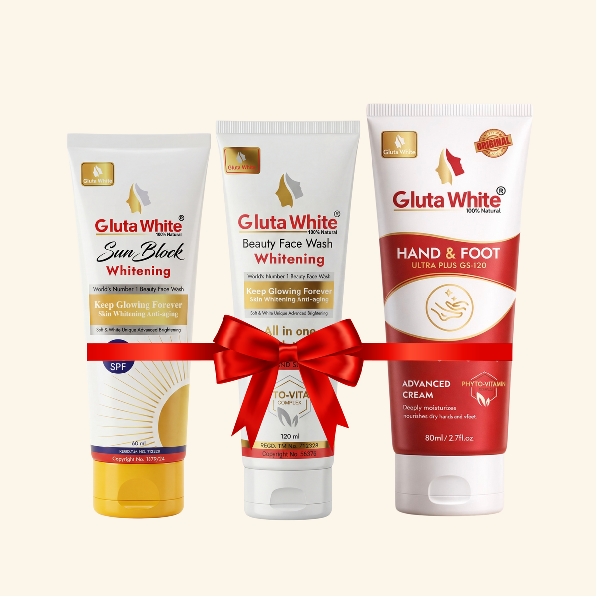 Gluta White® Face Wash + Sun Block + Hand & Foot Cream