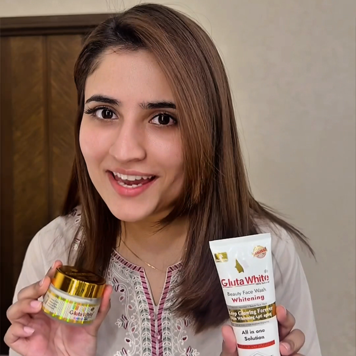 Gluta White® Night Cream + Face Wash