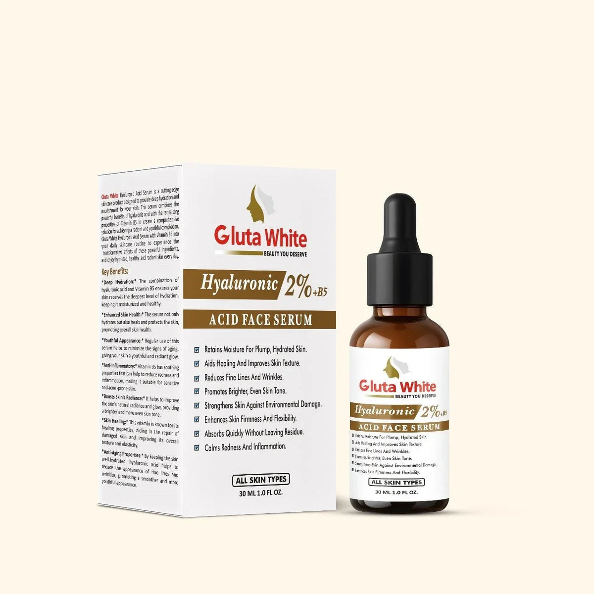 Gluta White® hyaluronic Acid 2% Face Serum