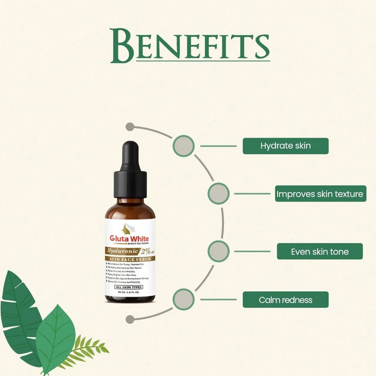 Gluta White® hyaluronic Acid 2% Face Serum