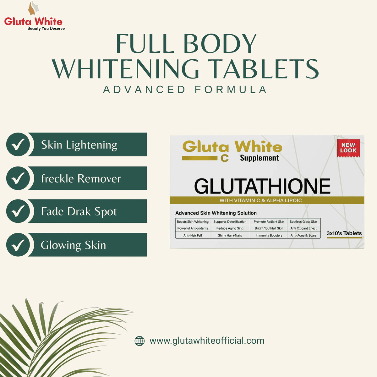 Gluta White® Glutathione + Vitamin C Capsule