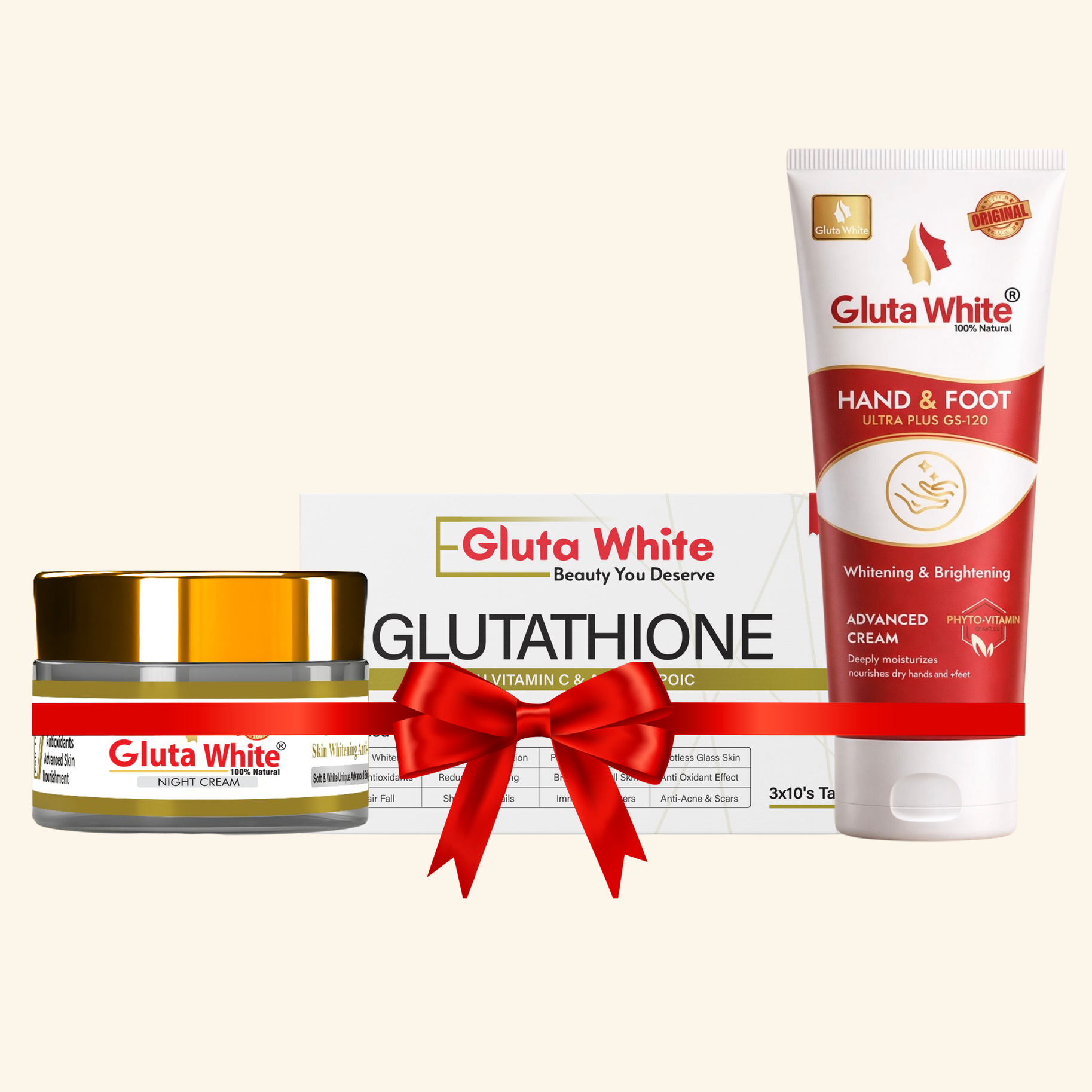 Gluta White® Night Cream + Hand & Foot Cream + Capsule
